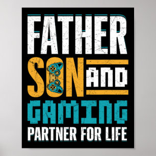 Affiche Gamer Bond – Le père et le fils jouent ensemble