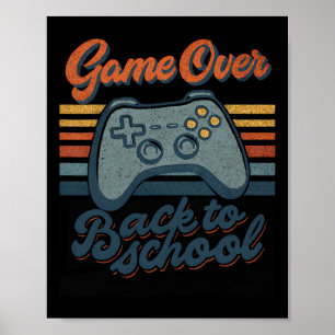 Affiche Gamer Ck À L'école Enfants Enseignants Game Over C