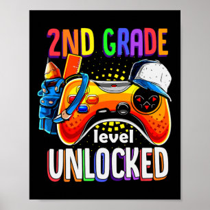 Affiche Gamer Ck À l'école Gamepad 2e niveau