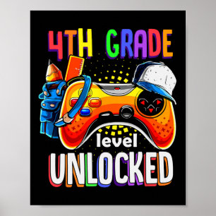 Affiche Gamer Ck À l'école Gamepad 4e niveau