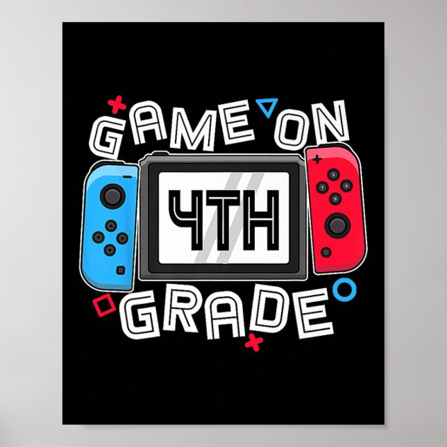 Affiche Gamer Ck À l'école Jeu drôle sur les enfants de 4e (Devant)
