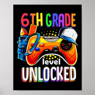 Affiche Gamer Ck To School Manette Sixième 6ème Niveau U