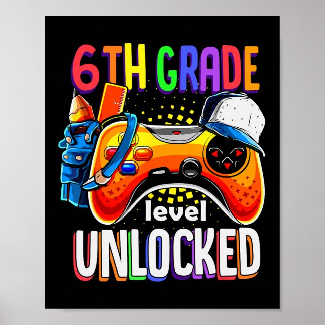 Affiche Gamer Ck To School Manette Sixième 6ème Niveau U (Devant)