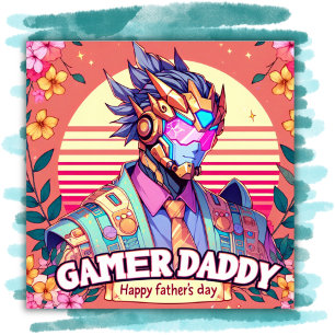 Affiche Gamer Daddy Bonne Fête des pères