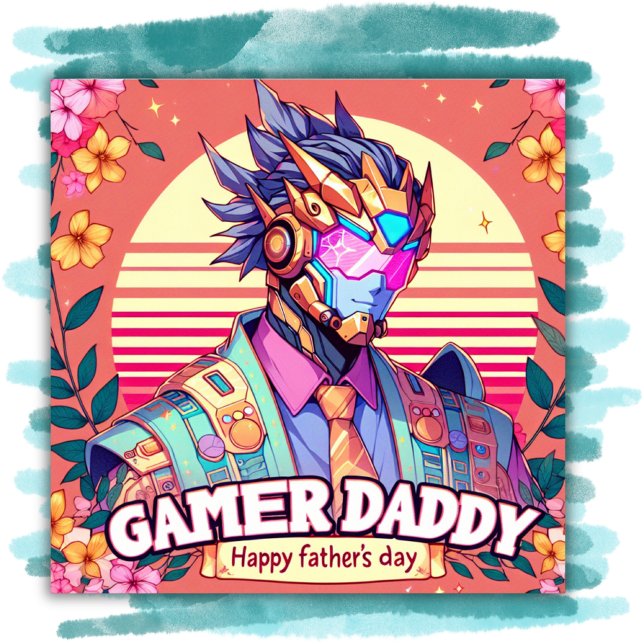 Affiche Gamer Daddy Bonne Fête des pères | (Créateur téléchargé)