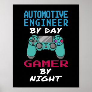 Affiche Gamer de mécanicien automobile