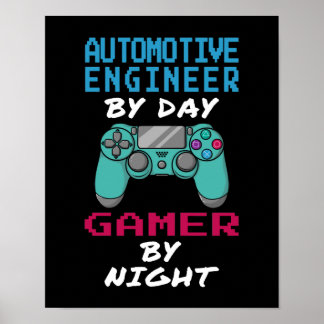 Affiche Gamer de mécanicien automobile