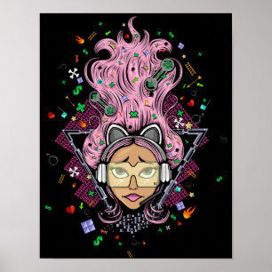 Affiche Gamer fille