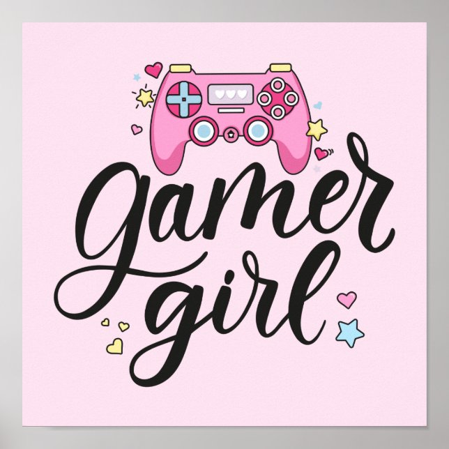 Affiche Gamer fille (Devant)