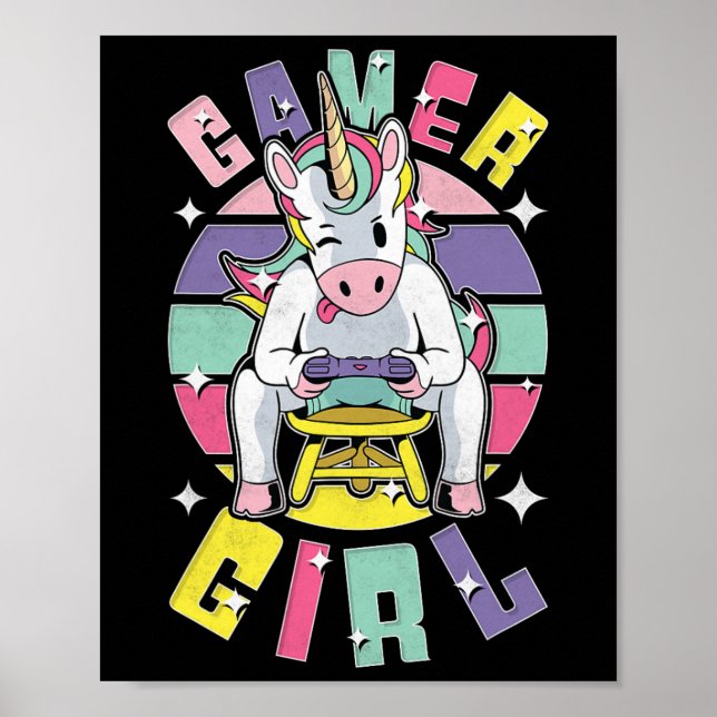 Affiche Gamer fille (Devant)
