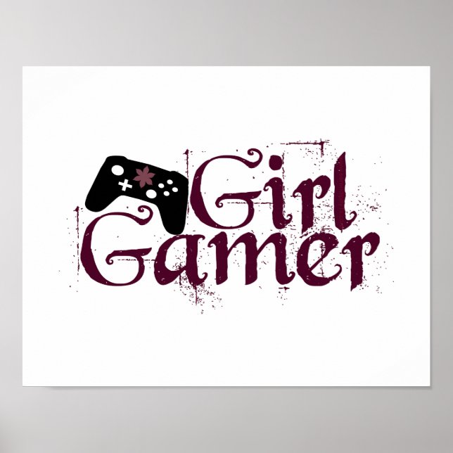 Affiche Gamer fille (Devant)