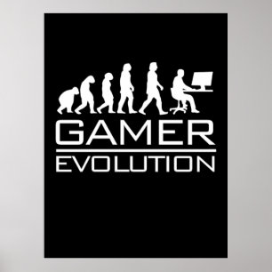 Affiche Gamer Gift Évolution des gamers