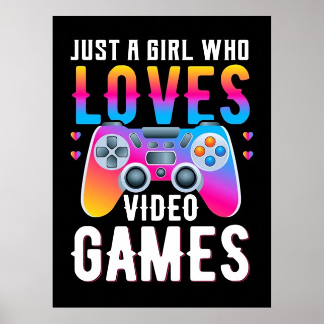 Affiche Gamer Gift | Juste Une Fille Qui Aime Les Jeux Vid (Devant)