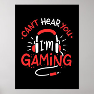 Affiche Gamer Gift   Ne Peut Pas Ici Vous Je Joue