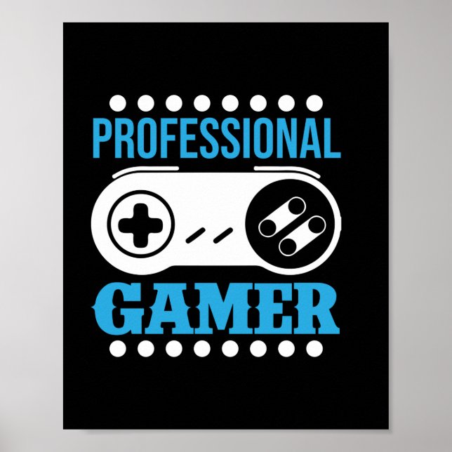 Affiche Gamer Gift Professional Gamer (Devant)