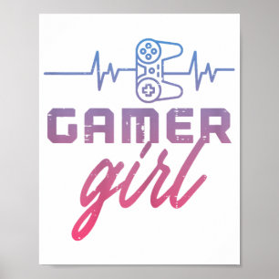Affiche Gamer Girl Heartbeat jeu