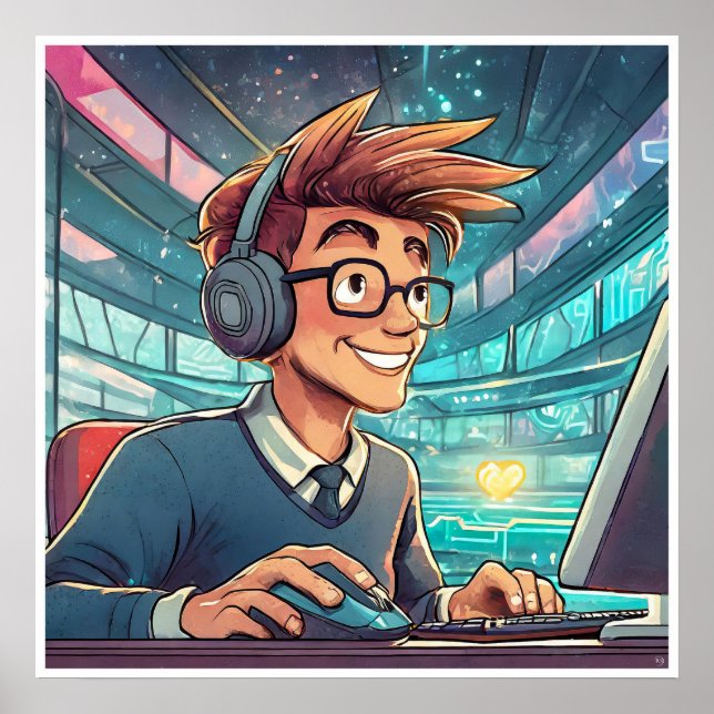 Affiche Gamer - Imprimer (Devant)