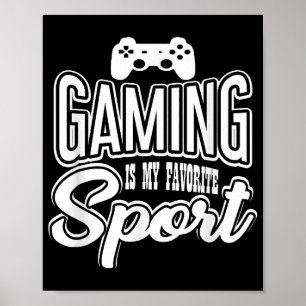 Affiche Gamer - Jouer Est Mon Sport Préféré