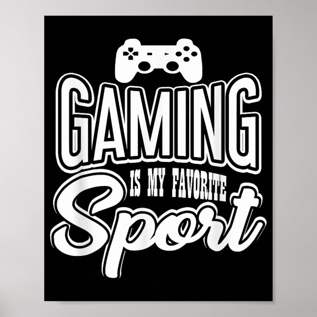 Affiche Gamer - Jouer Est Mon Sport Préféré (Devant)