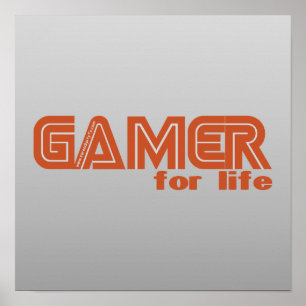 Affiche Gamer pendant la vie