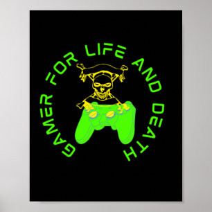 Affiche Gamer Pour La Vie Et La Mort