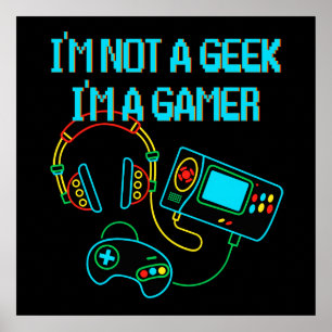 Affiche Gamer Retro Neon