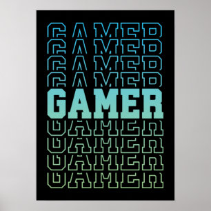 Affiche Gamer Retro Old School - Amusant Vidéo Gamer, Jeu