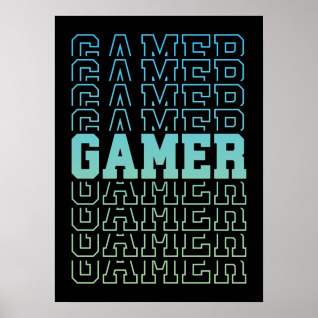 Affiche Gamer Retro Old School - Amusant Vidéo Gamer, Jeu (Devant)