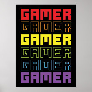 Affiche Gamer Retro Old School - Amusant Vidéo Gamer, Jeu