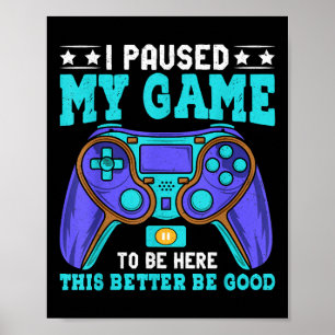 Affiche Gamer Shirt Boys Hommes Enfants Ados A Interrompu