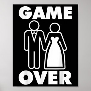 Affiche Gamer sur mariée Groom Drôle Mariage