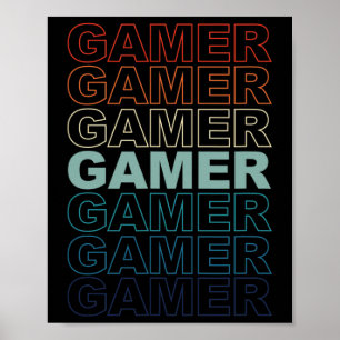 Affiche Gamer Vintage Retro Jeux Vidéo Jeux Vidéo Jeu Vide
