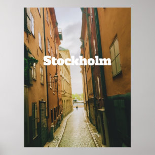 Affiche Gamla Stan, Stockholm Souvenir, Rétro Européen