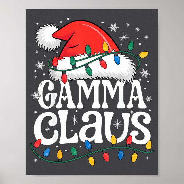 Affiche Gamma Claus Funny Xmas Christmas Grandma Holiday S (Devant)