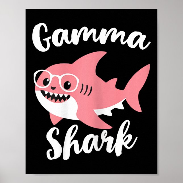 Affiche Gamma Shark Fête des mères grand-mère drôle (Devant)