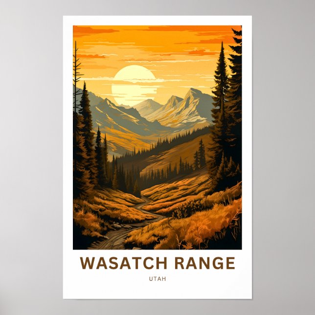 Affiche Gamme de Wasatch Utah Travel Print (Devant)