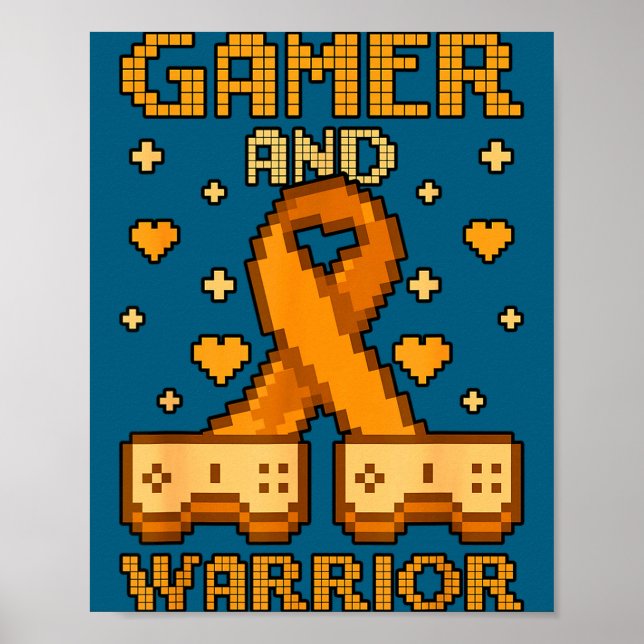 Affiche Gammeur et guerrier pour la sensibilisation au can (Devant)
