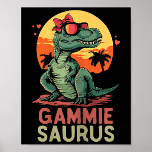 Affiche Gammiesaurus Dino Dinosaur Gammie-saurus T-rex Fun