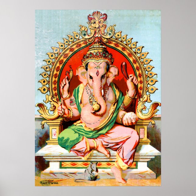 Affiche Ganapathi par Ravi Varma. Ganesha (Devant)