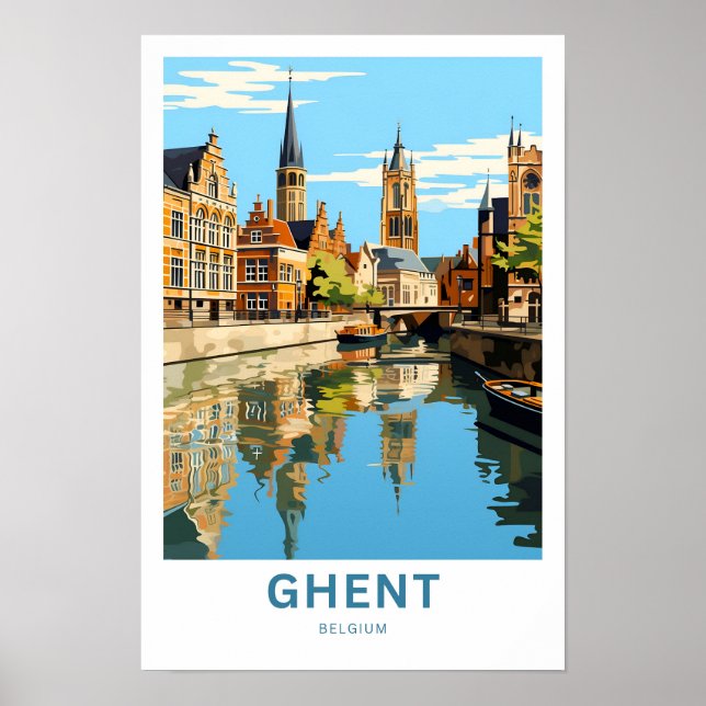 Affiche Gand Belgique Imprimer Voyage (Devant)