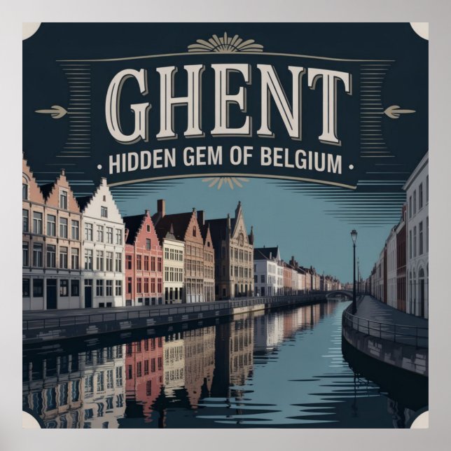 Affiche Gand - Joyau Caché de la Belgique (Devant)