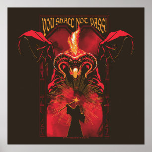 Affiche GANDALF™ contre Balrog "Vous ne passerez pas" Grap
