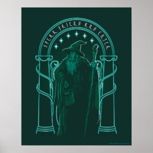 Affiche GANDALF™ "Parle Ami Et Entre" Portes de Durin