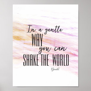 Affiche Gandhi positive  quote watercolor text art 