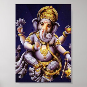 Affiche Ganesh Ganesha hindou Inde éléphant d'Asie Imprimé