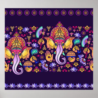 Affiche Ganesh Hindu God : Festive sans fil