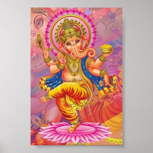 Affiche Ganesha Déesse Éléphant (Devant)