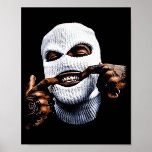 Affiche Gangster Gangsta Drôle Hip Hop Hiphop Dents D'or H