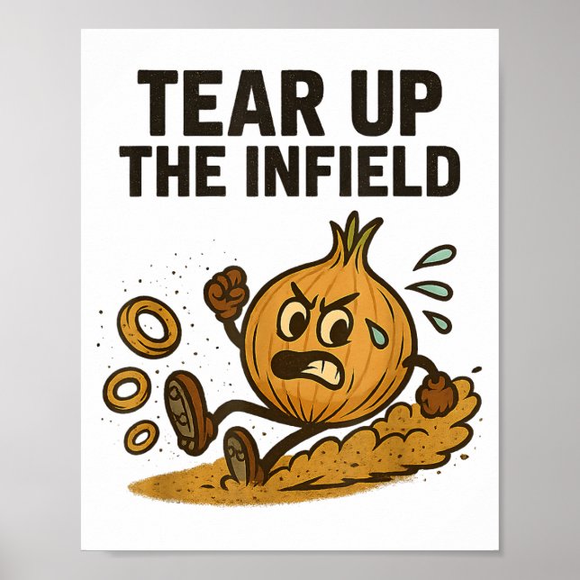 Affiche Gant de champ intérieur de baseball de base d'anne (Devant)