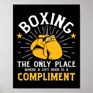 Affiche Gants de boxe anglaise G de kickboxing Boxer F